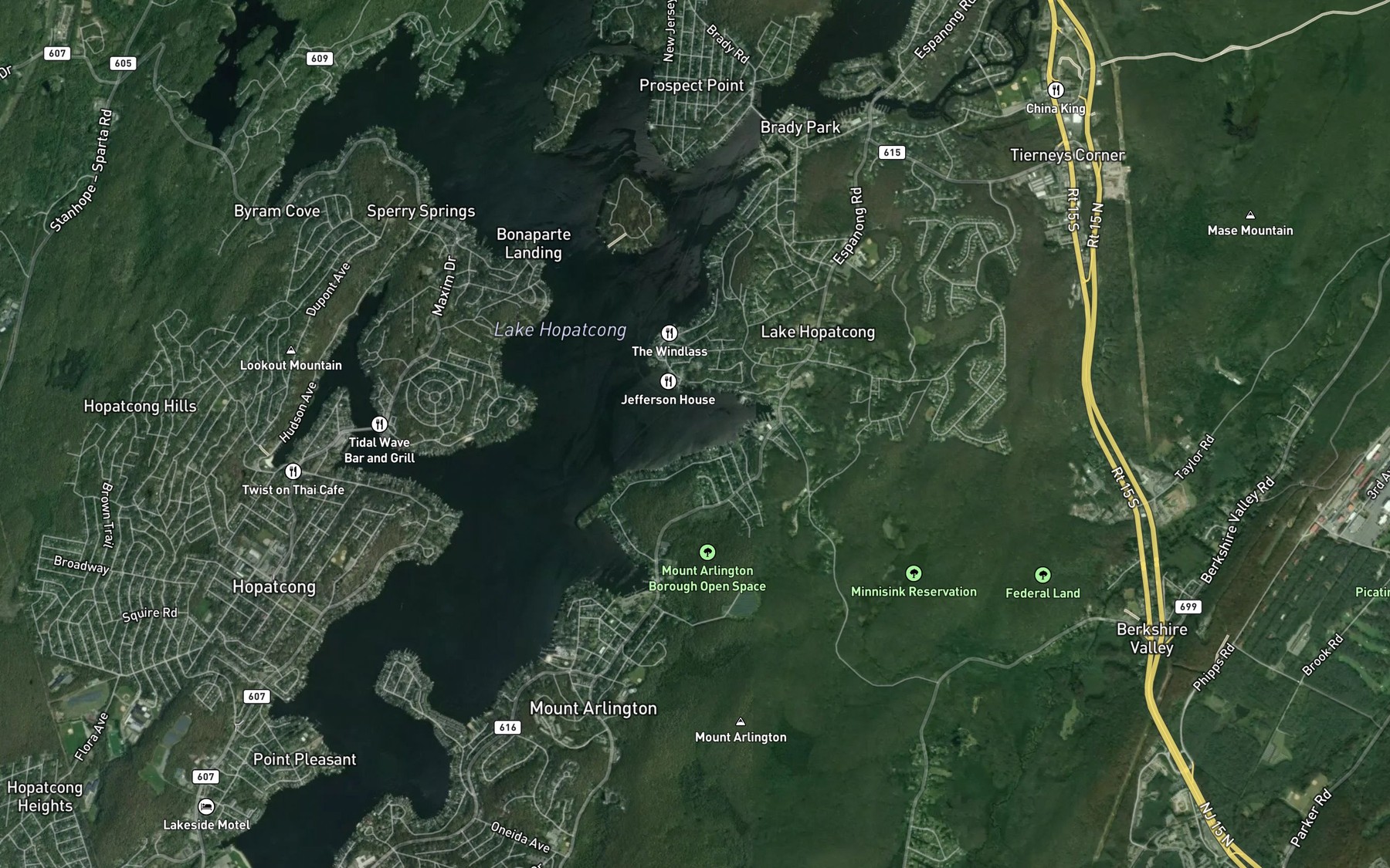Satellite map of the Great Cove
