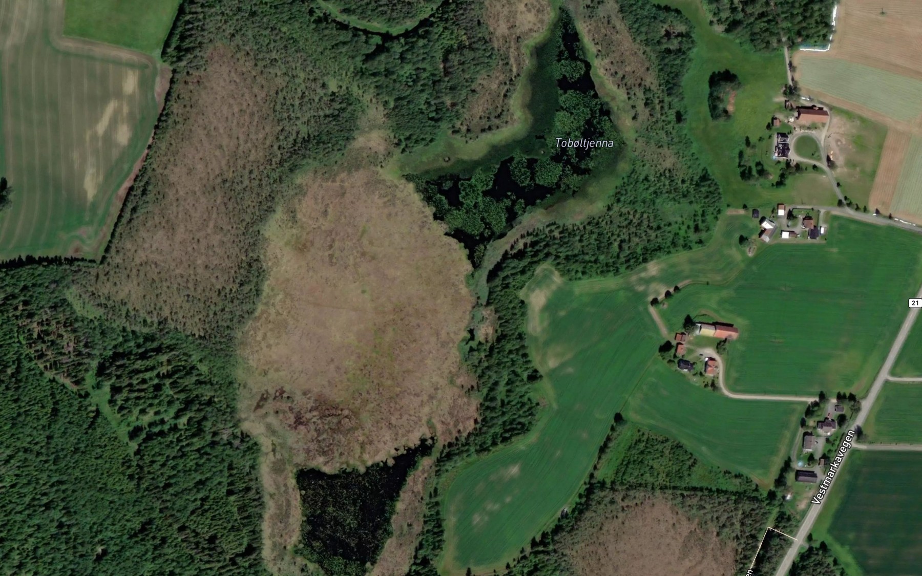 Satellite map of the Nordre Toboltjennet
