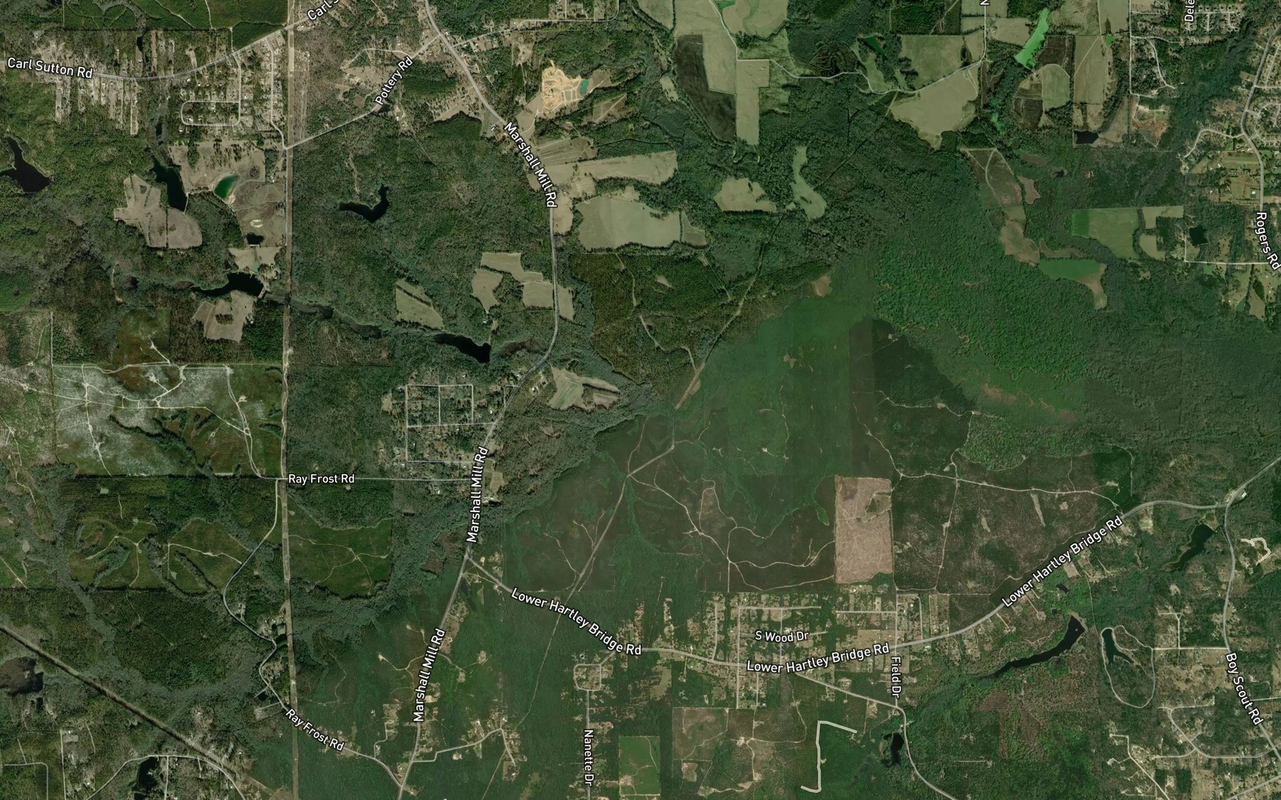 Satellite map of the Sandhill Creek