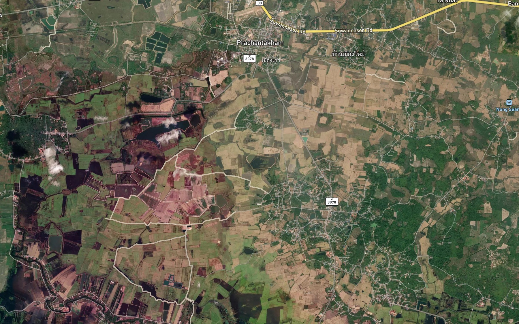 Satellite map of the Nong Krachap