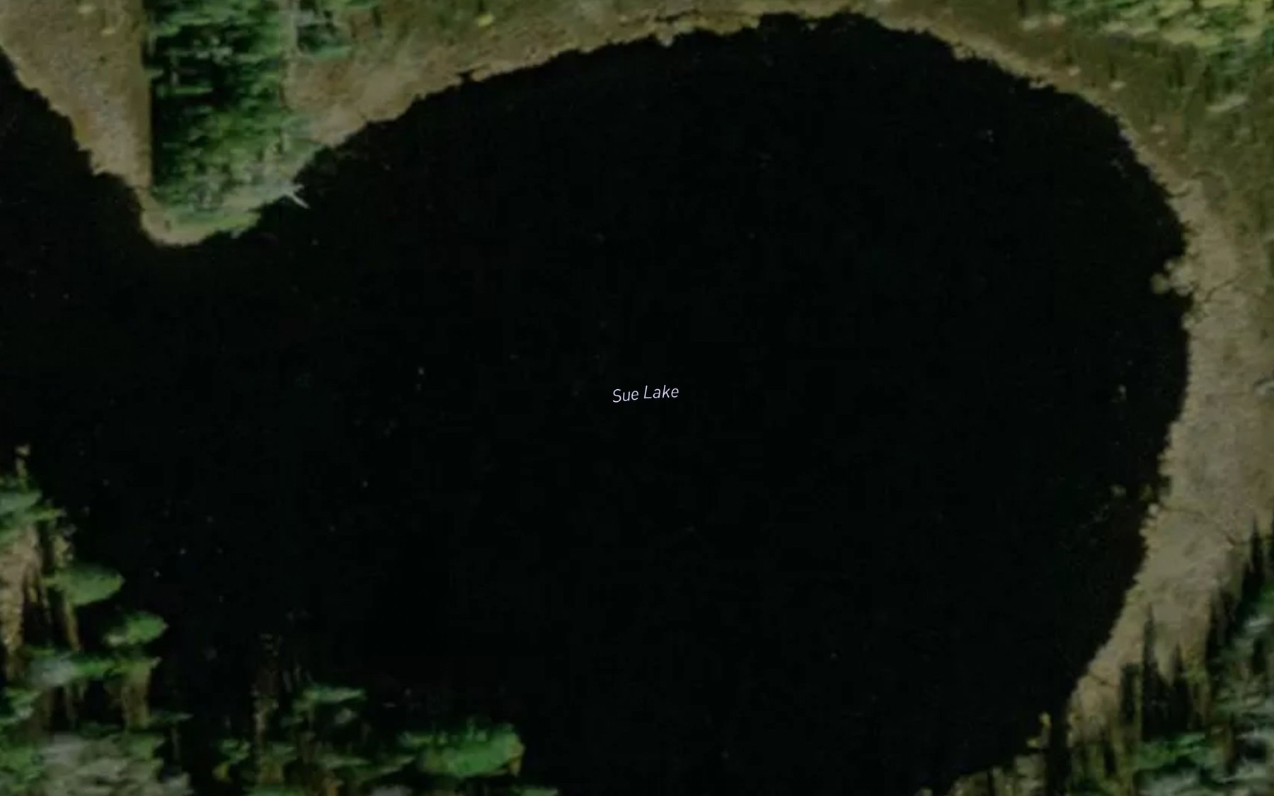 Satellite map of the Sue Lake