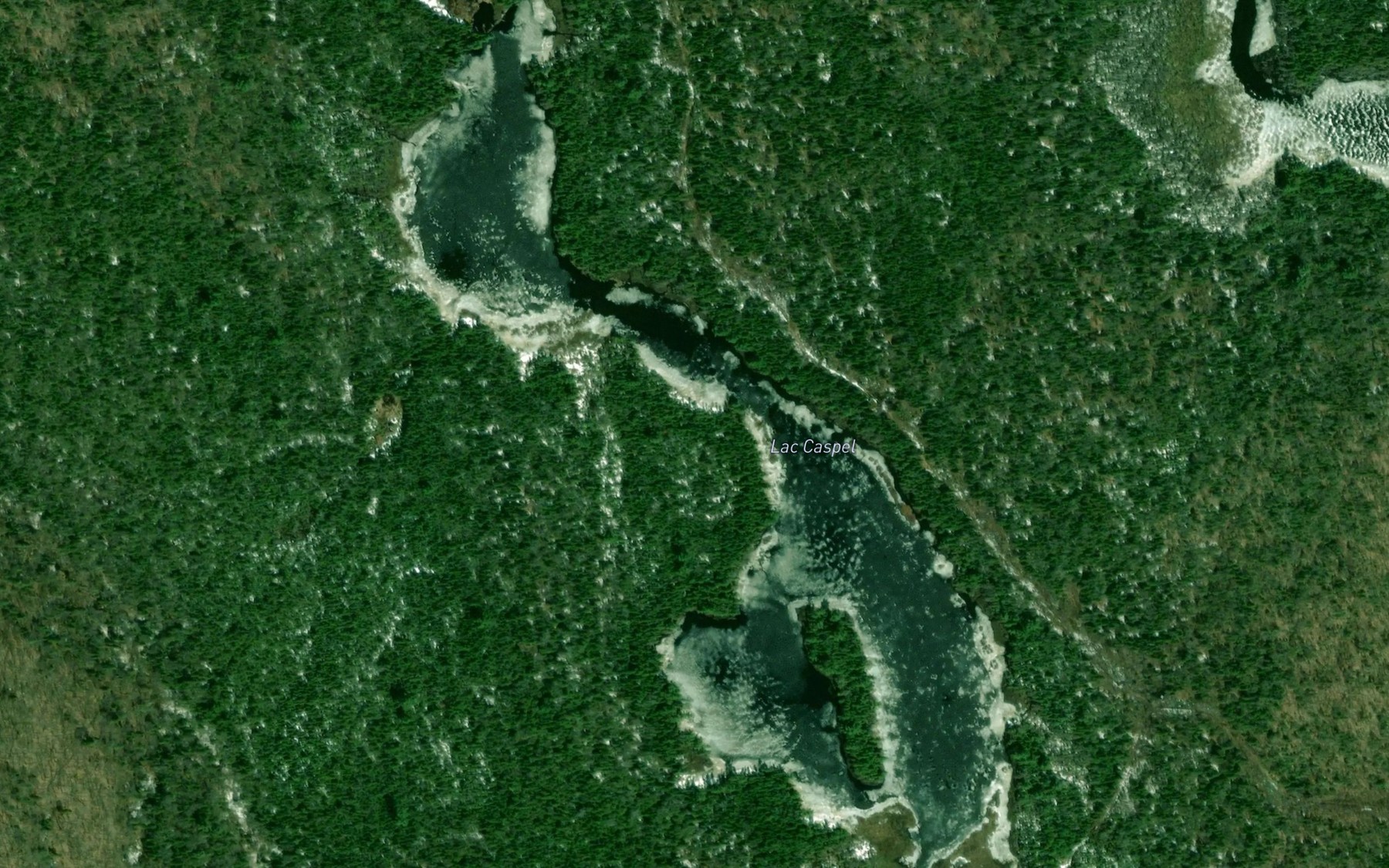Satellite map of the Lac Caspel