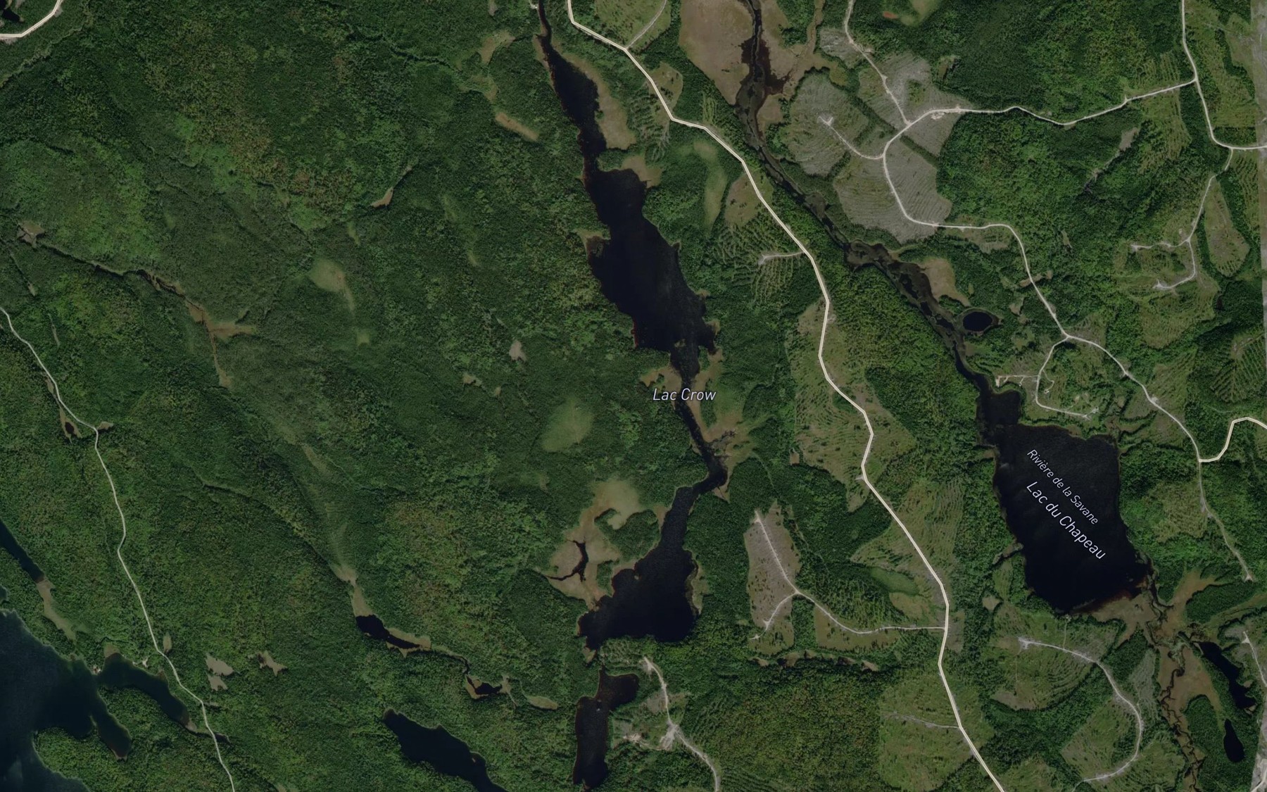 Satellite map of the Lac Noir