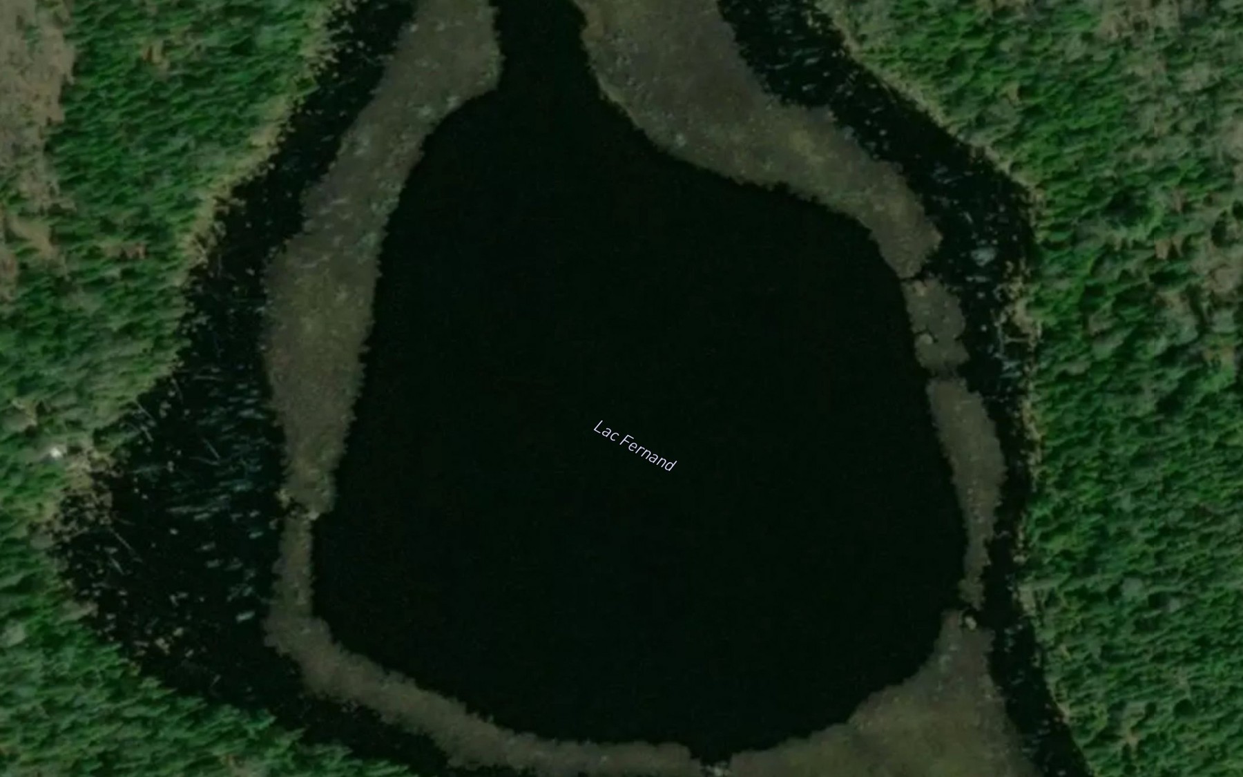 Satellite map of the Lac Fernand