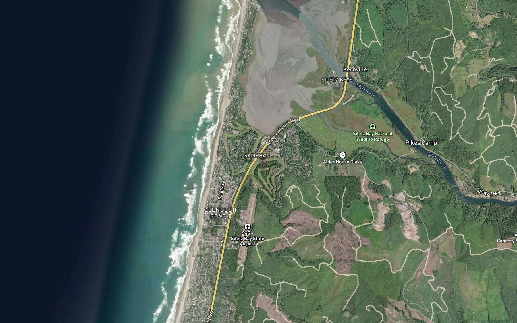 Satellite map of the Gertulla Creek