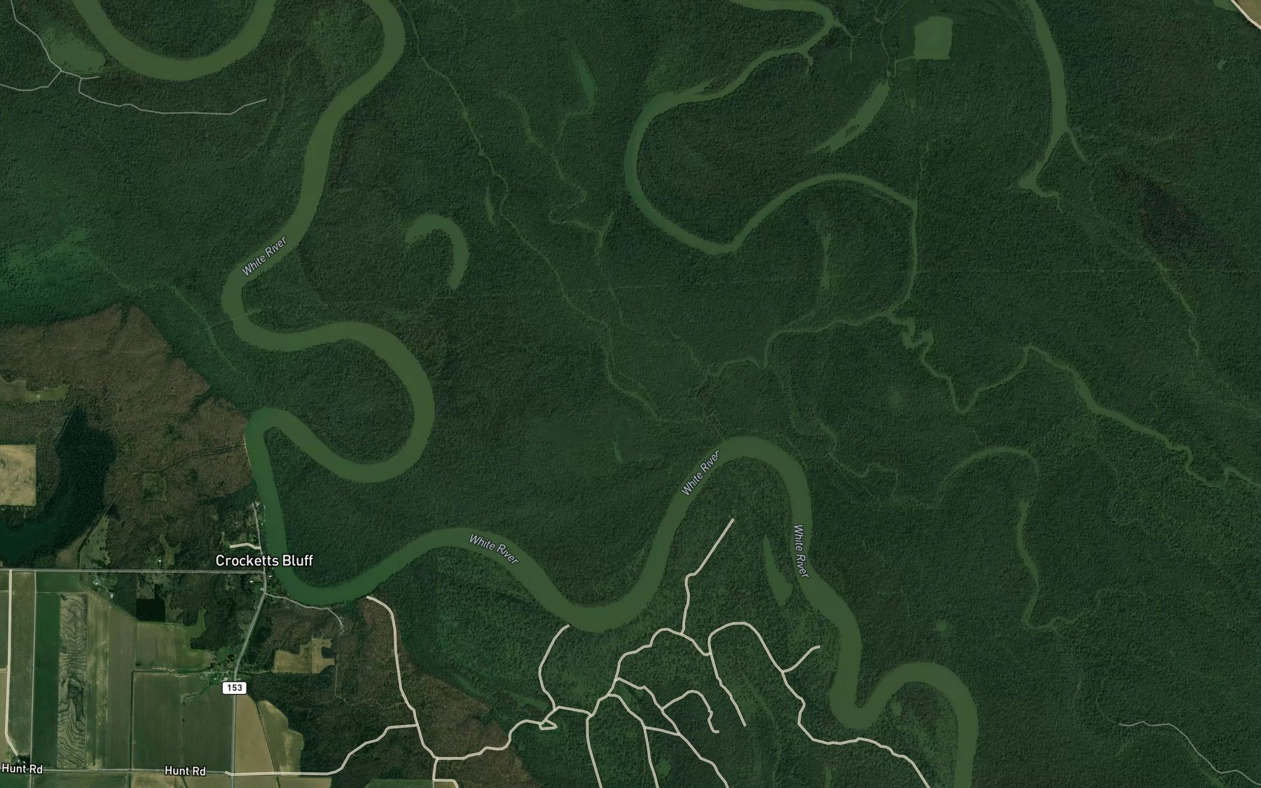 Satellite map of the Goose Lake