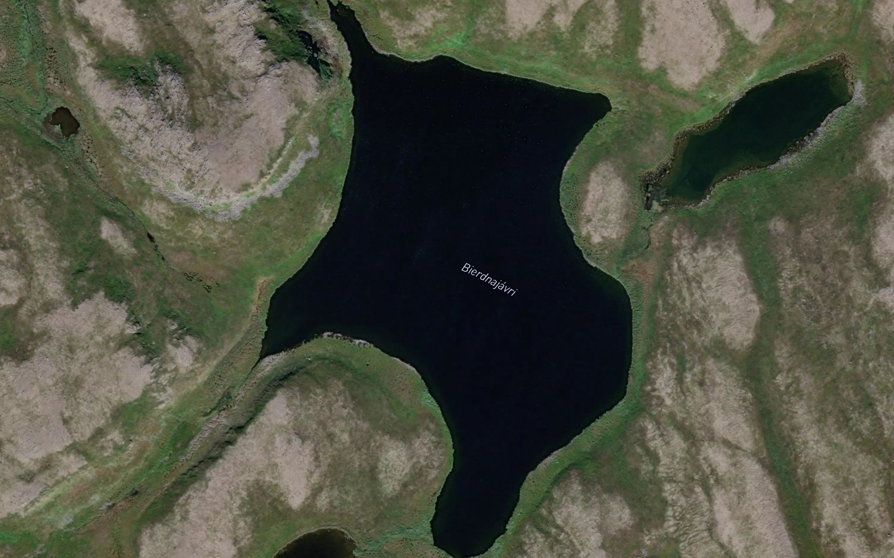 Satellite map of the Bierdnajavri