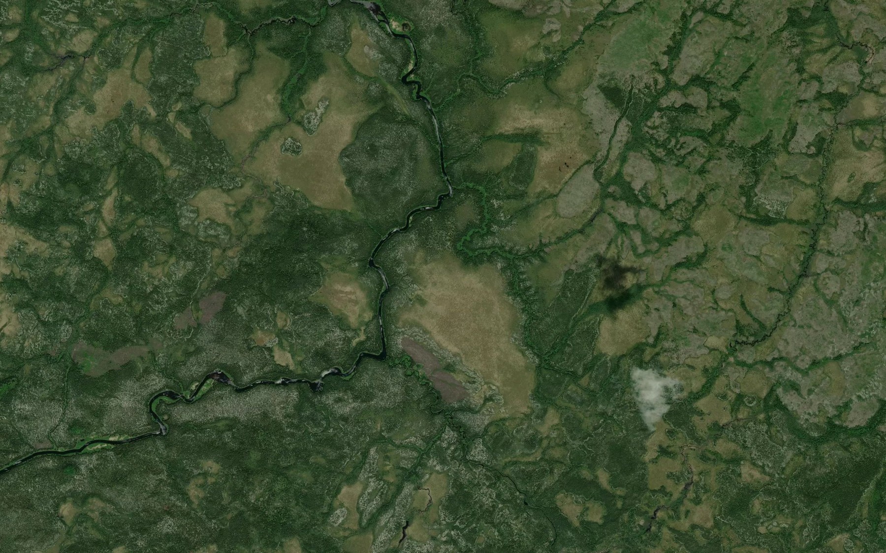Satellite map of the Rapides Kaamitchipeich