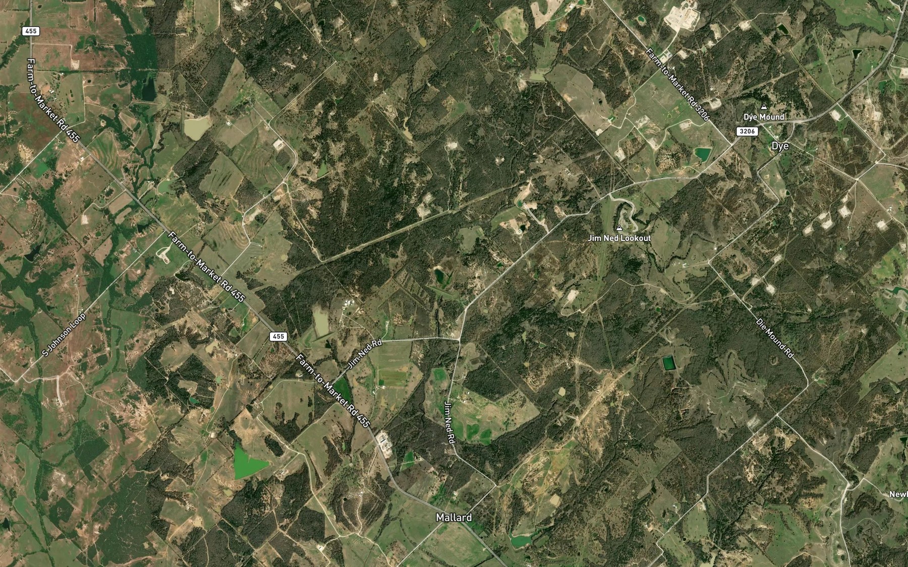 Satellite map of the Soil Conservation Service Site 3b Reservoir