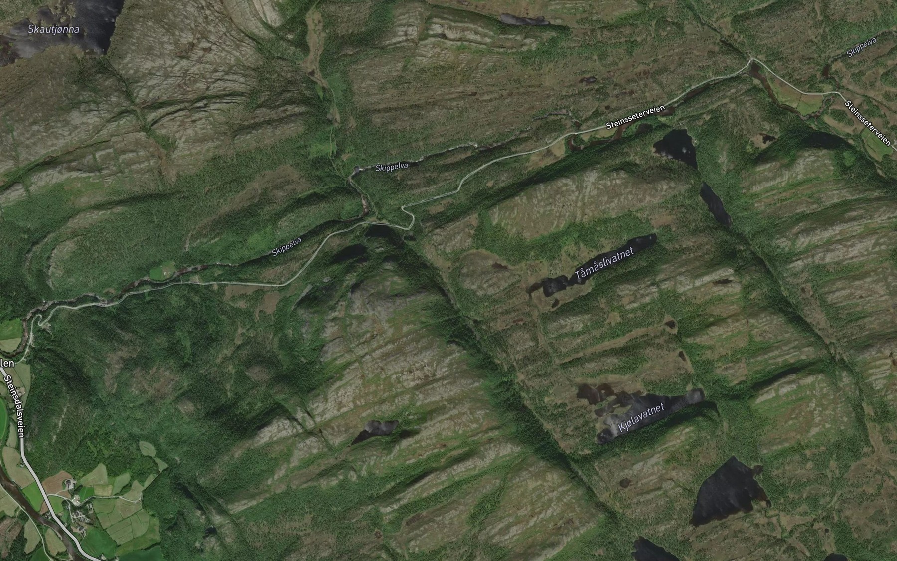 Satellite map of the Granlibekken