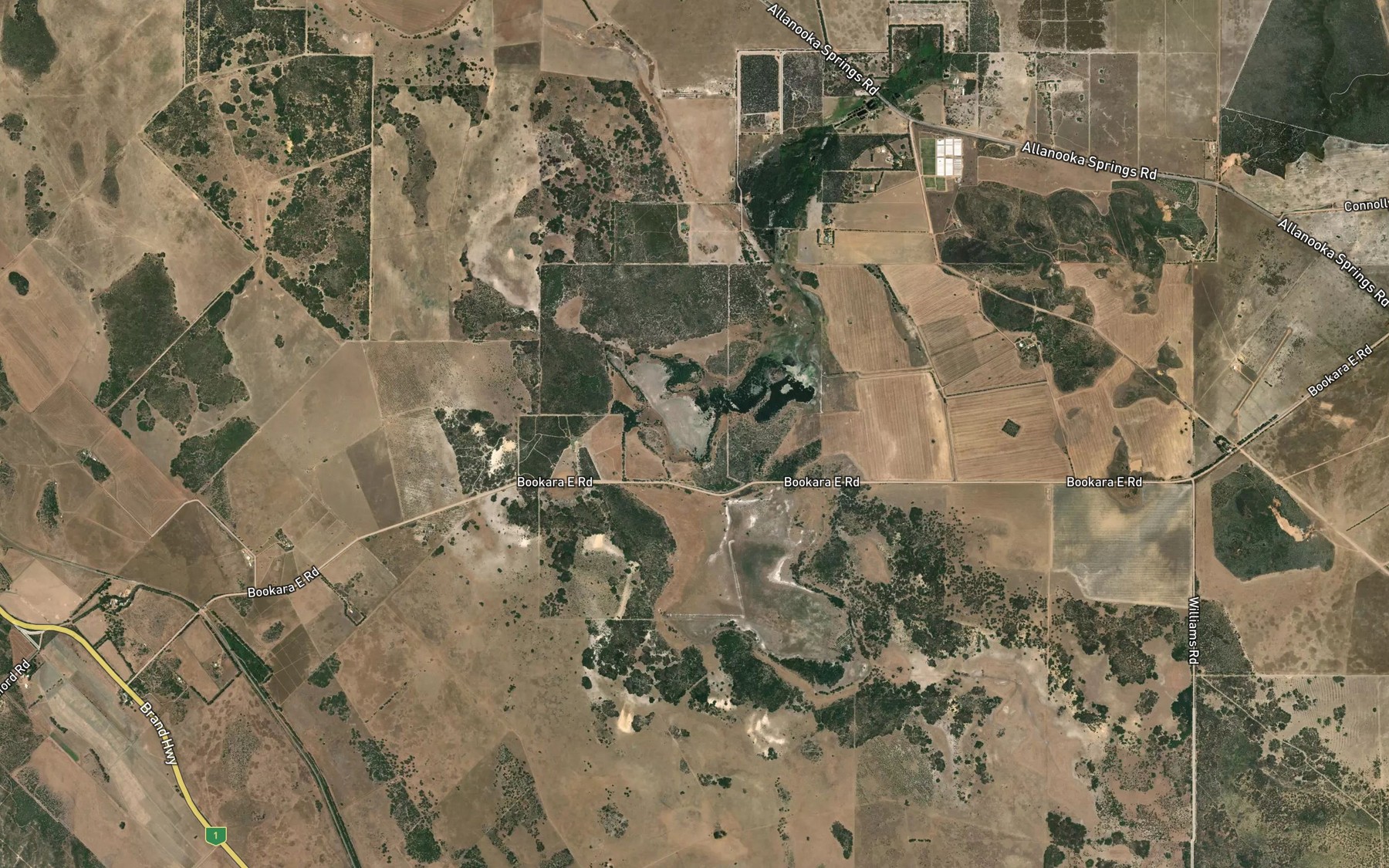 Satellite map of the Mckays Lake