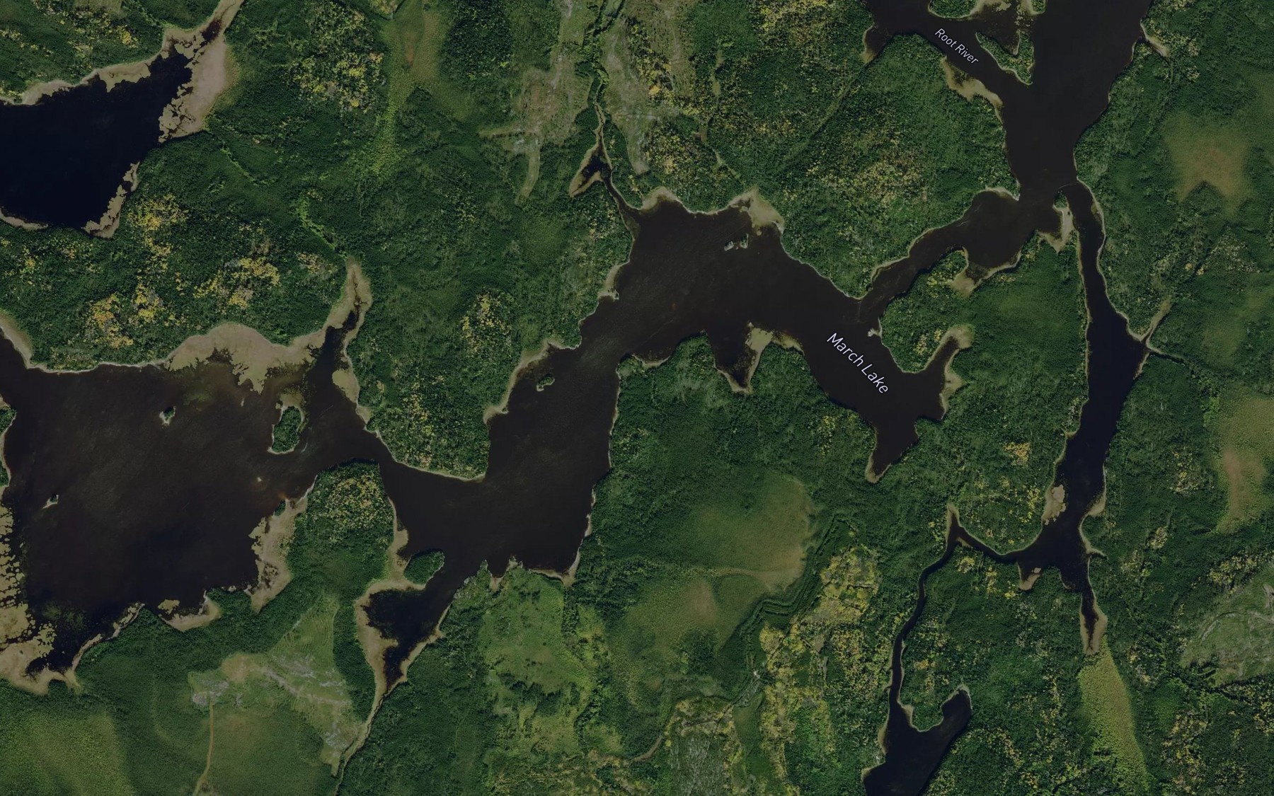 Satellite map of the March Lake