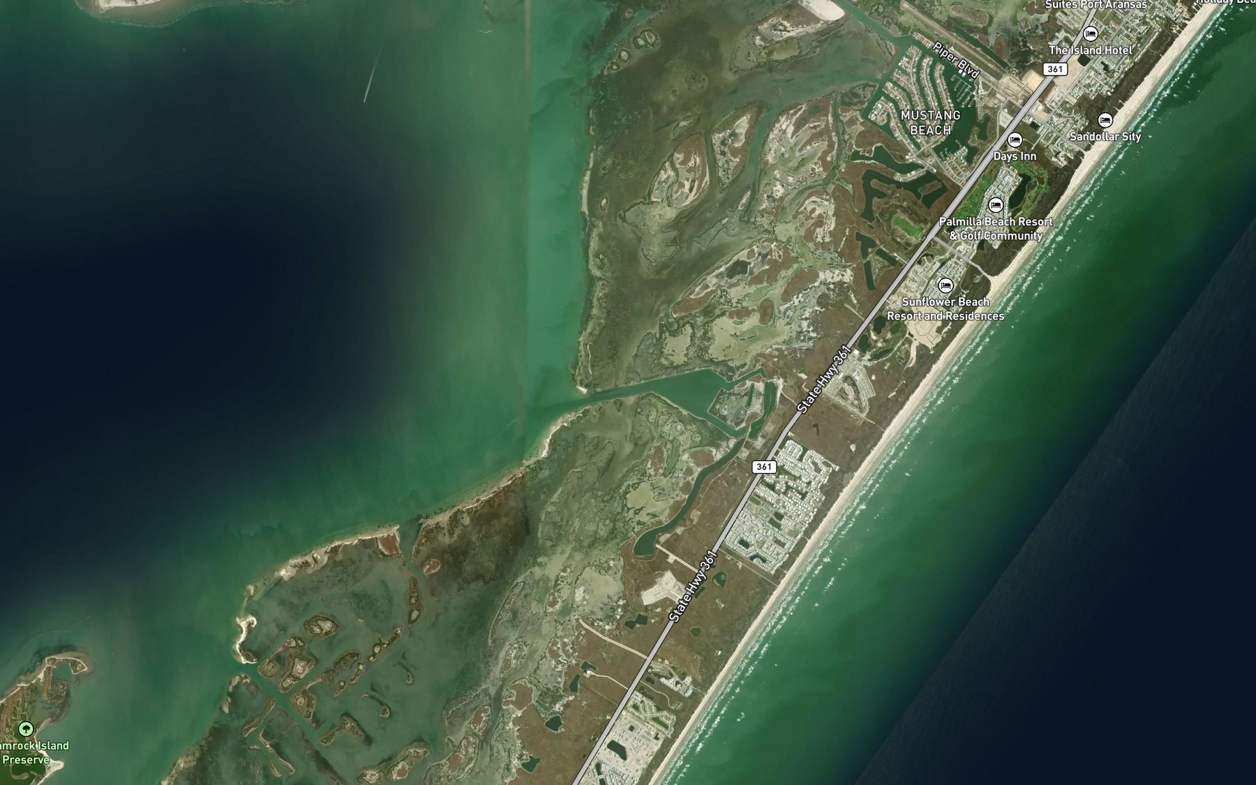 Satellite map of the Flato Cut