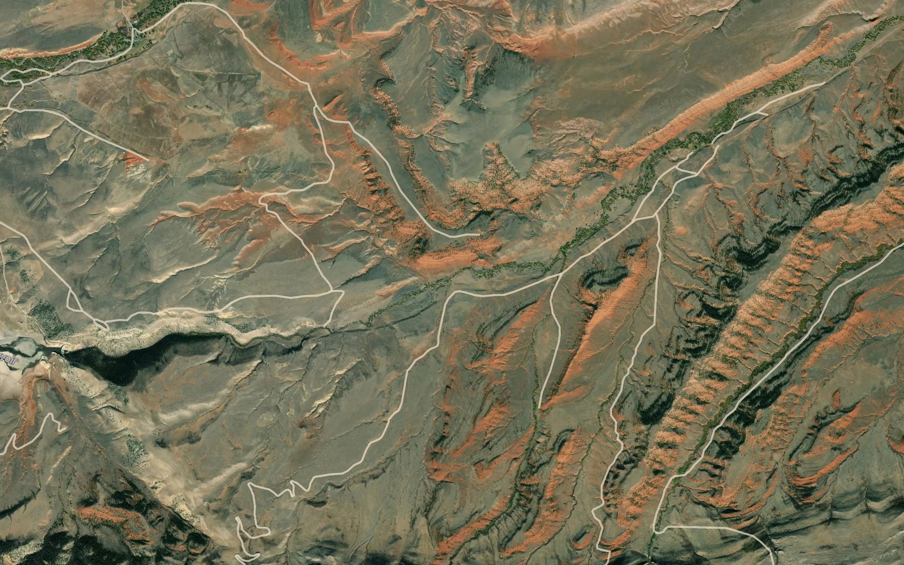 Satellite map of the Goat Creek