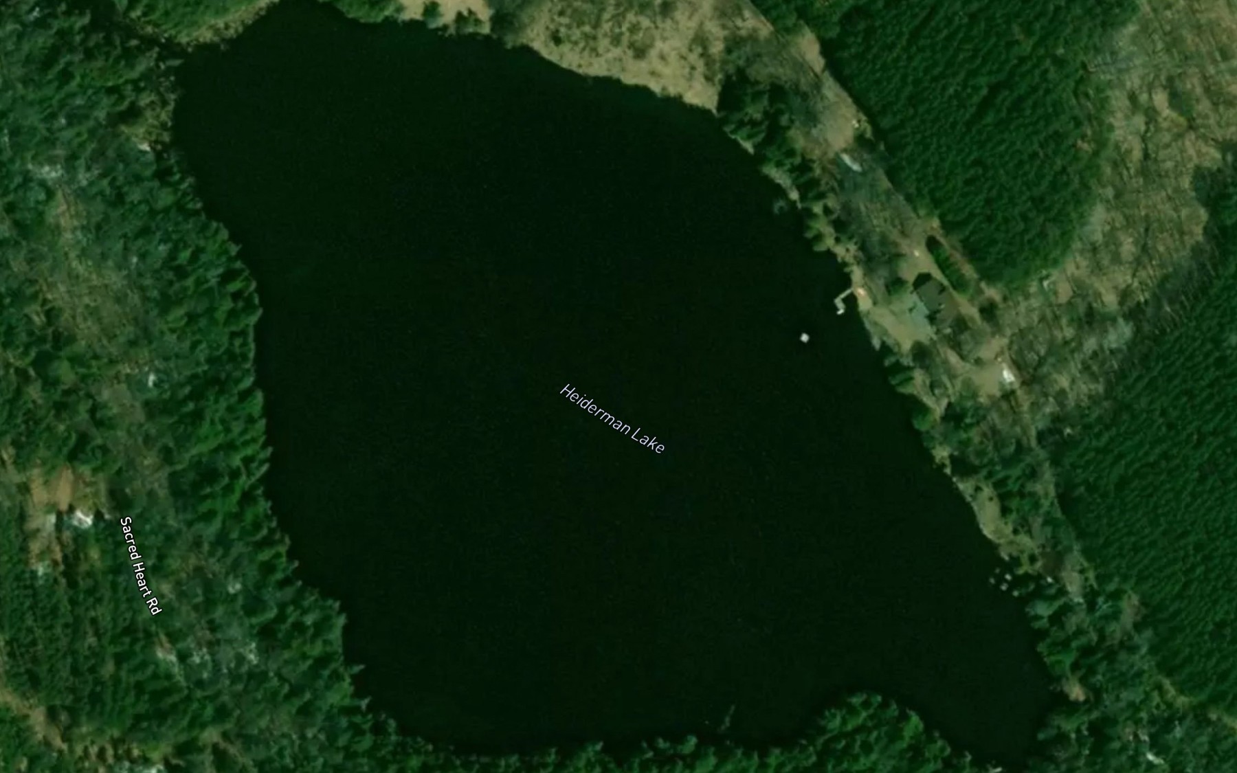 Satellite map of the Heiderman Lake