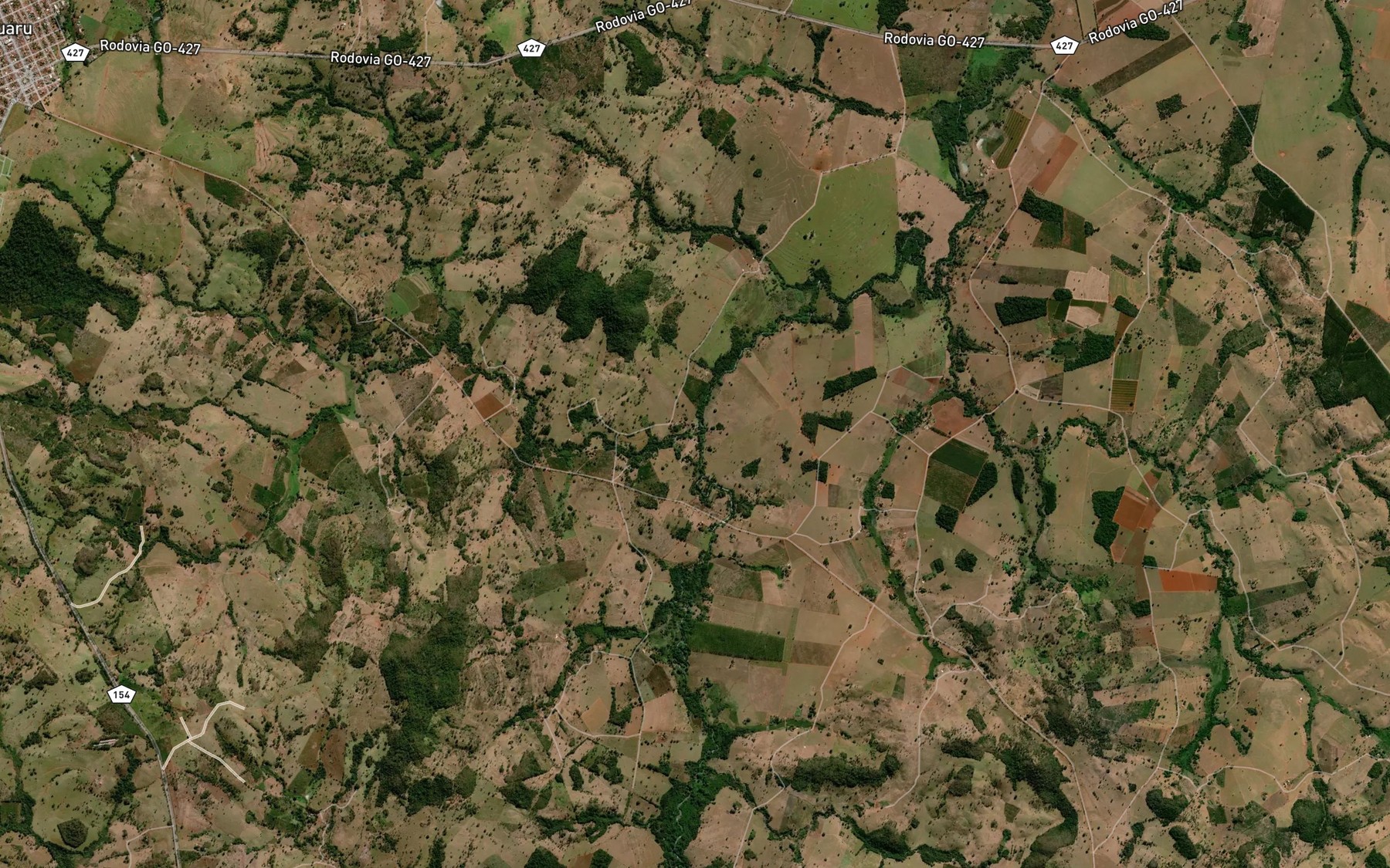 Satellite map of the Corrego Sertaozinho
