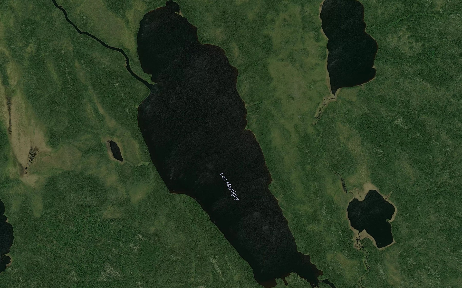 Satellite map of the Lac Martigny
