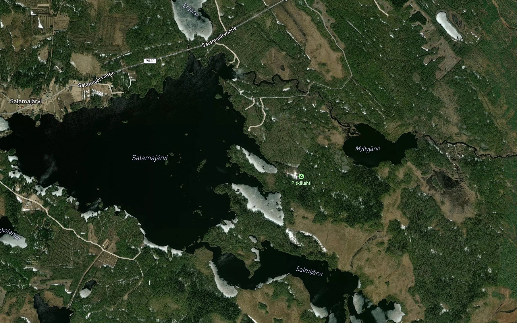 Satellite map of the Pitkalahti