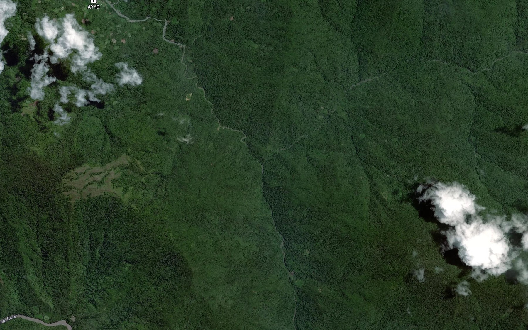 Satellite map of the Poreba River