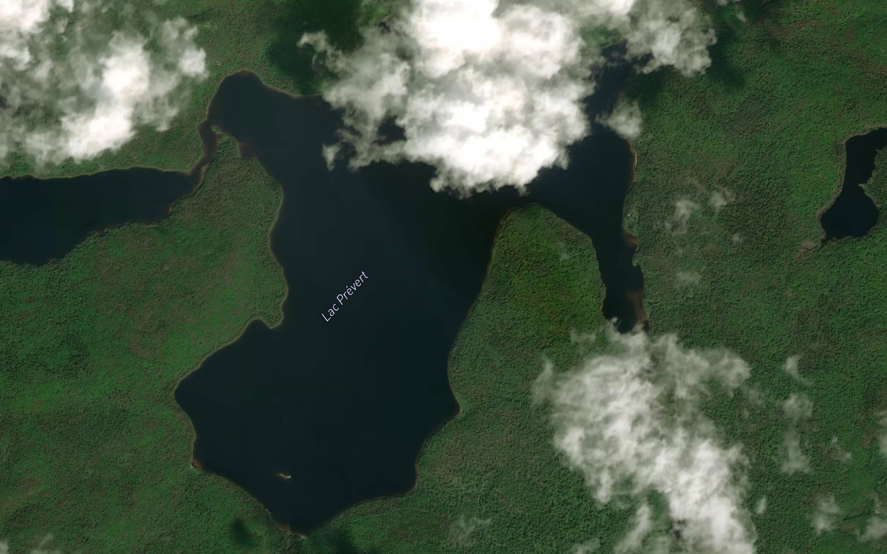 Satellite map of the Lac Prevert