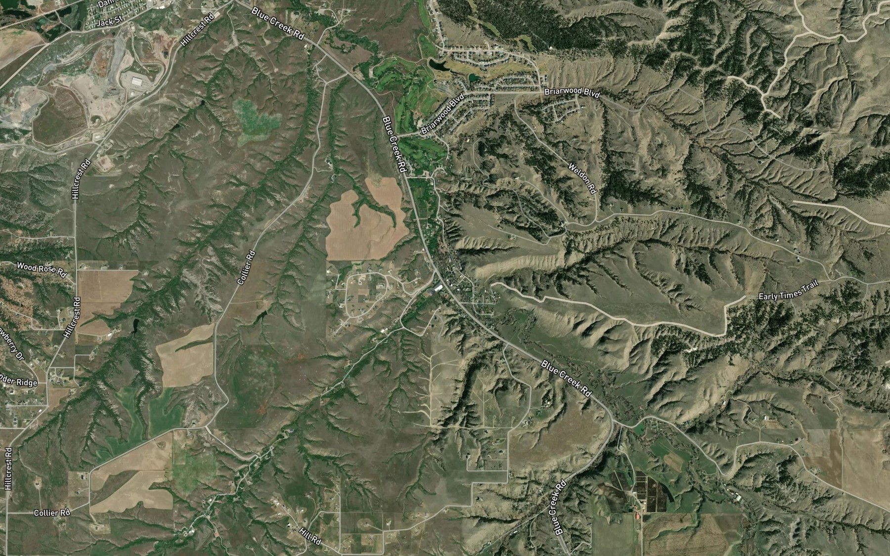 Satellite map of the Basin Creek