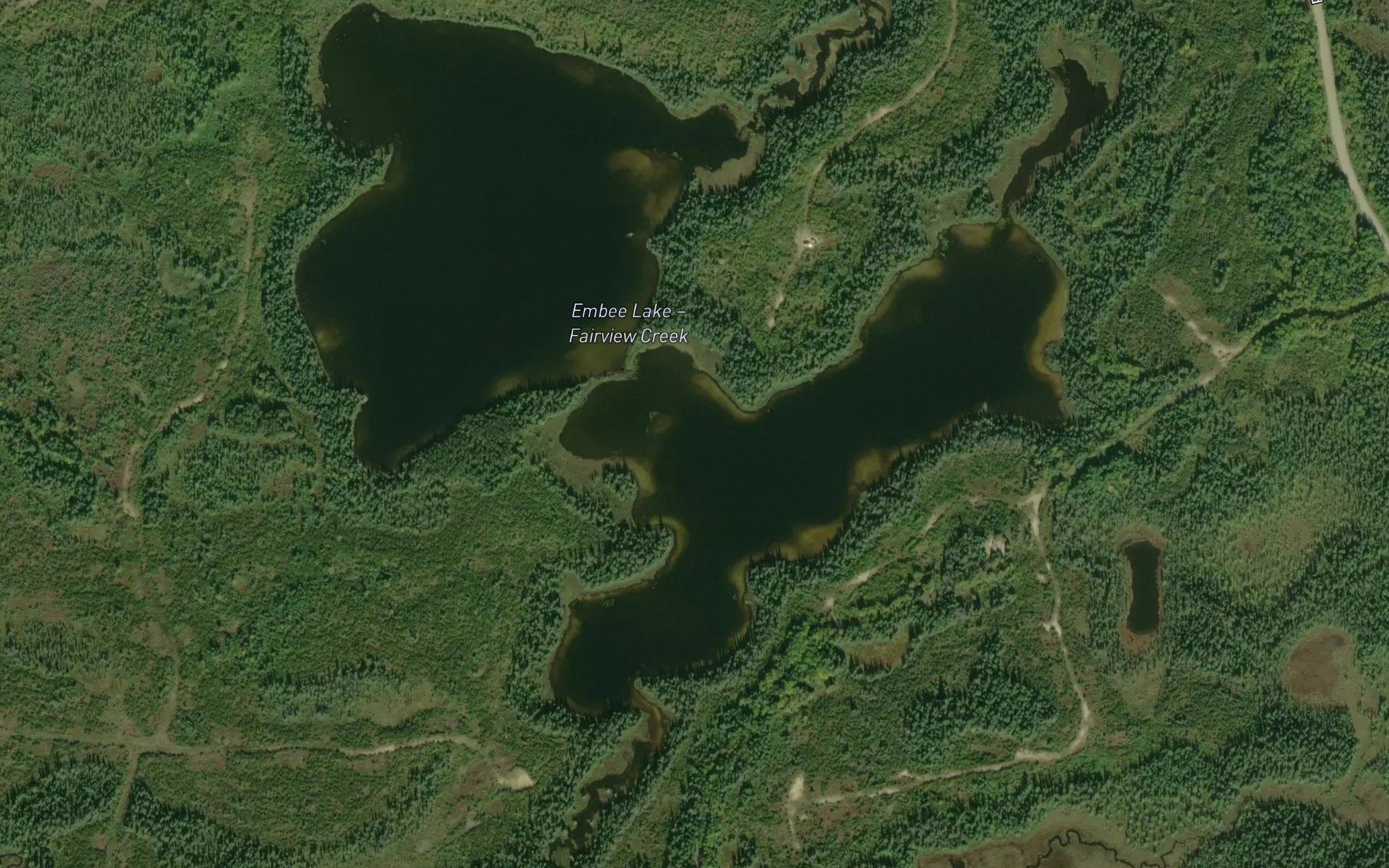Satellite map of the Embee Lake