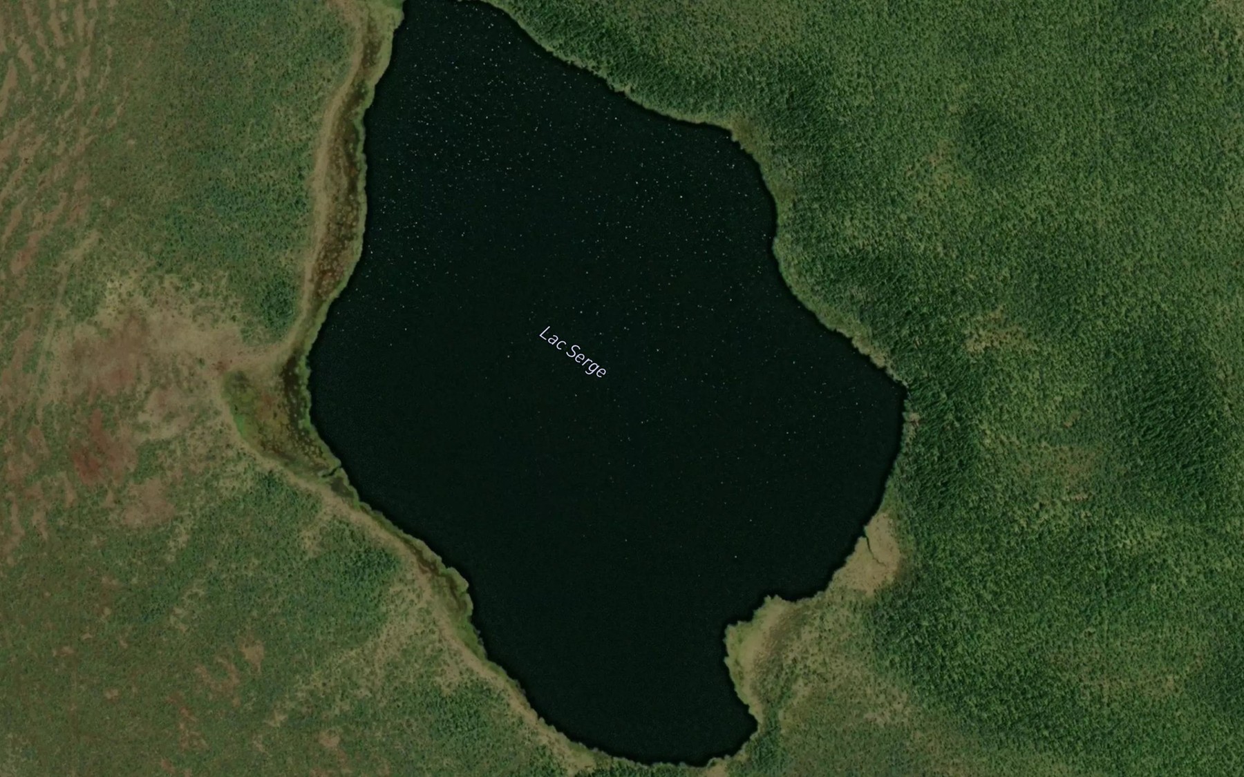 Satellite map of the Lac Serge