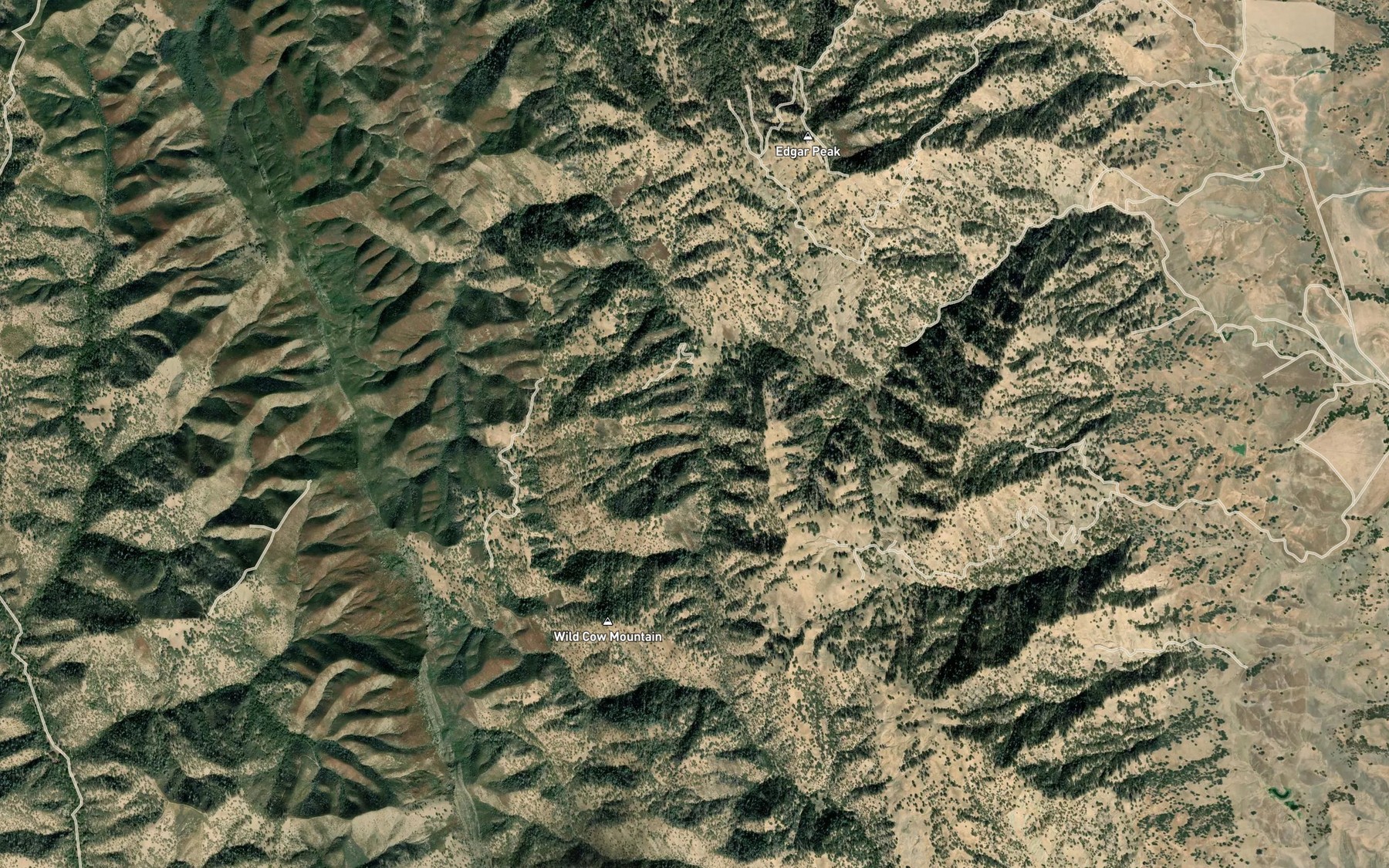 Satellite map of the Crooker Spring