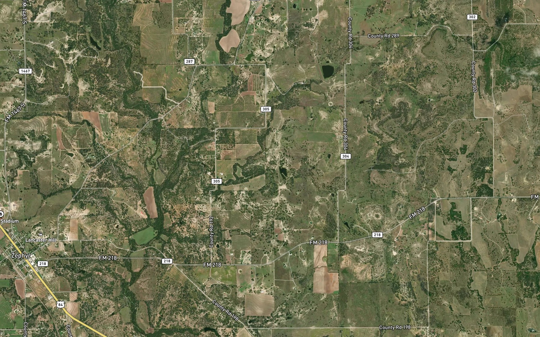 Satellite map of the Soil Conservation Service Site 16 Reservoir