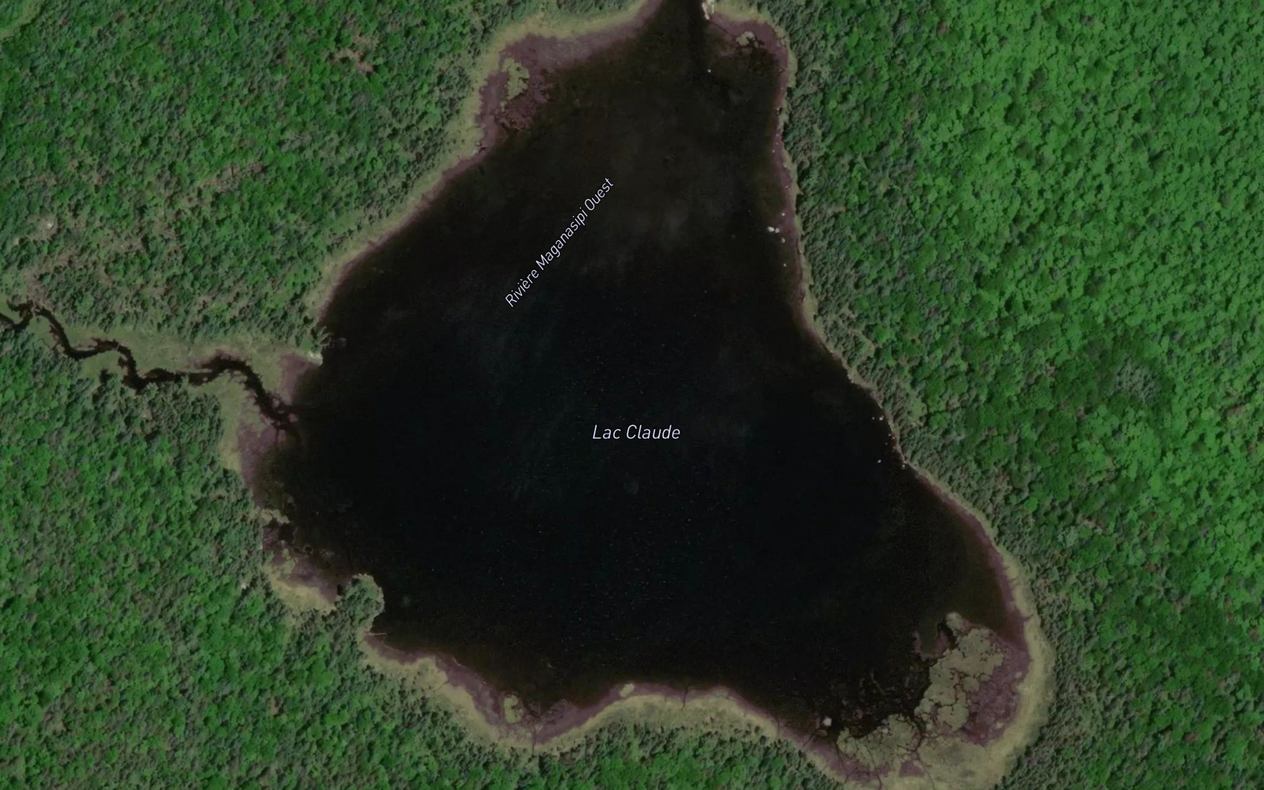 Satellite map of the Lac Claude