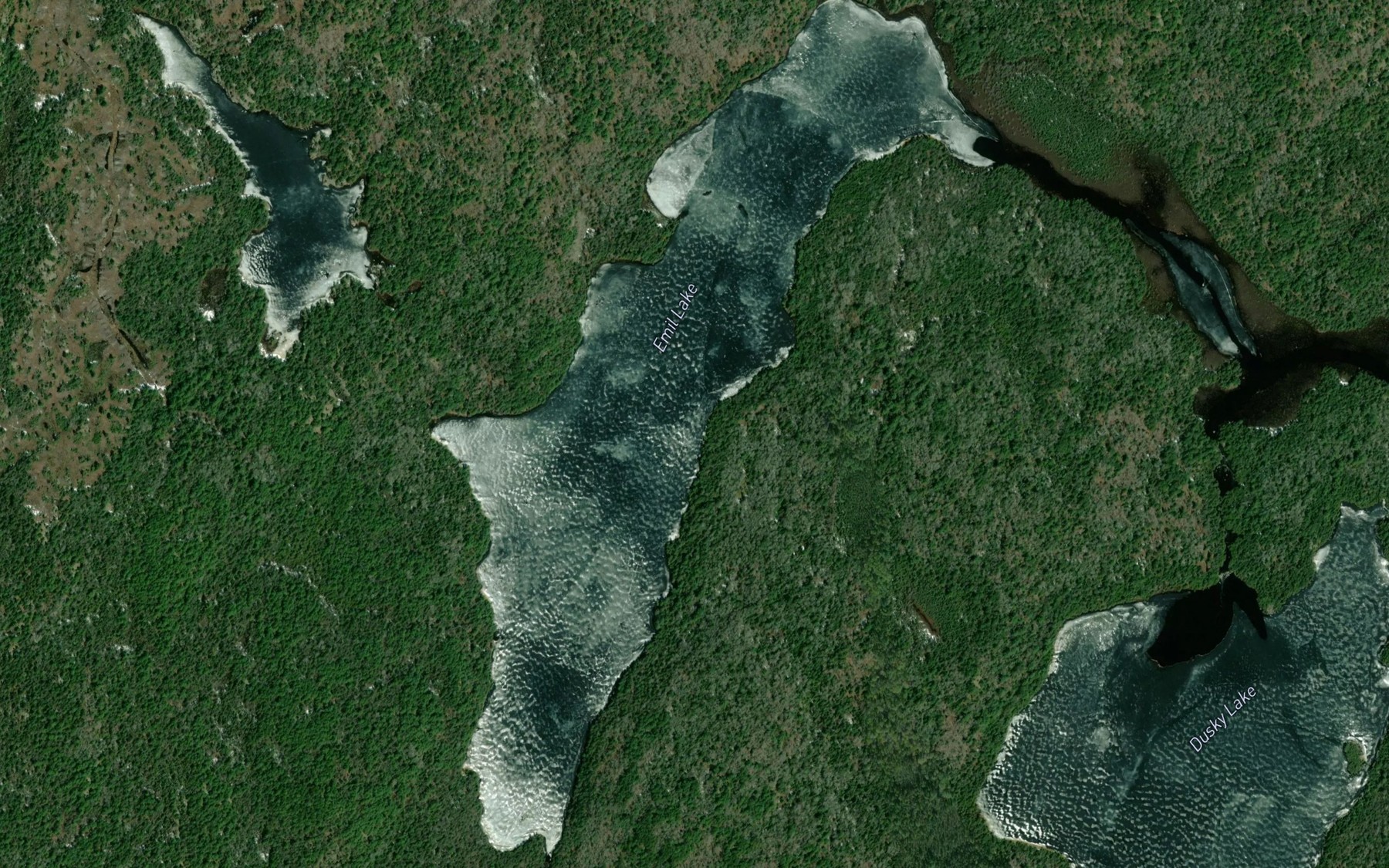 Satellite map of the Emil Lake
