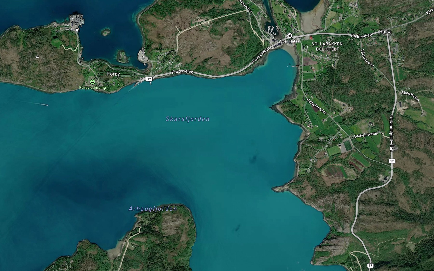 Satellite map of the Holandsfjorden