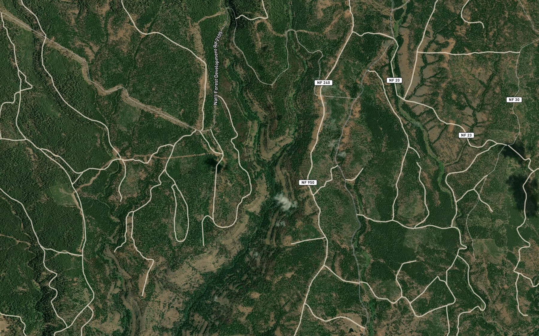 Satellite map of the Ellis Creek