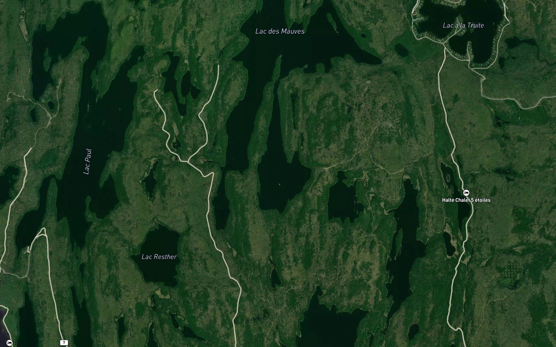 Satellite map of the Baie Ouimet