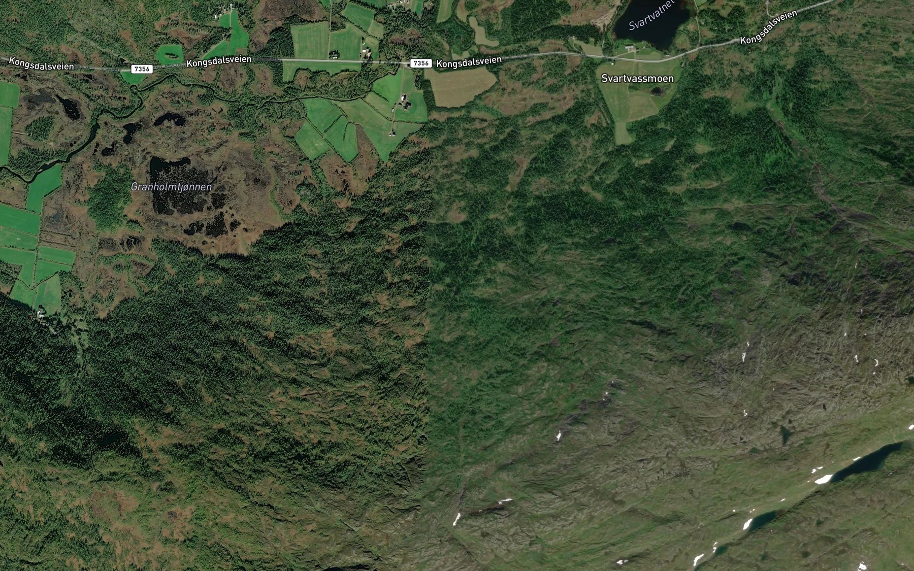 Satellite map of the Tuvnesbekken