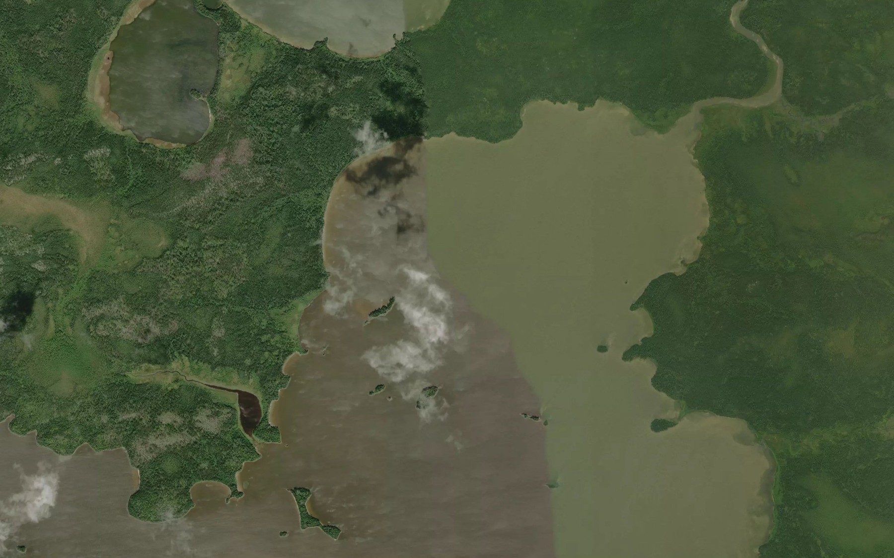 Satellite map of the Andrews Bay