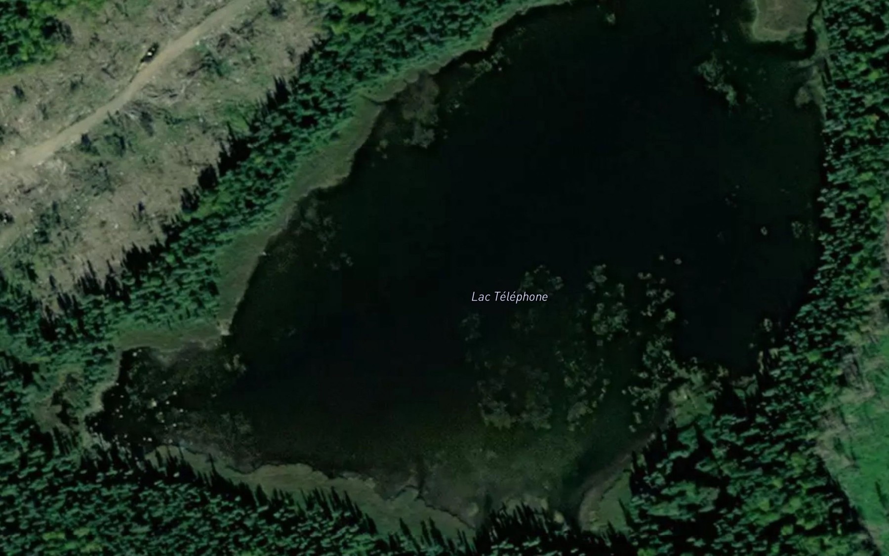 Satellite map of the Lac Telephone