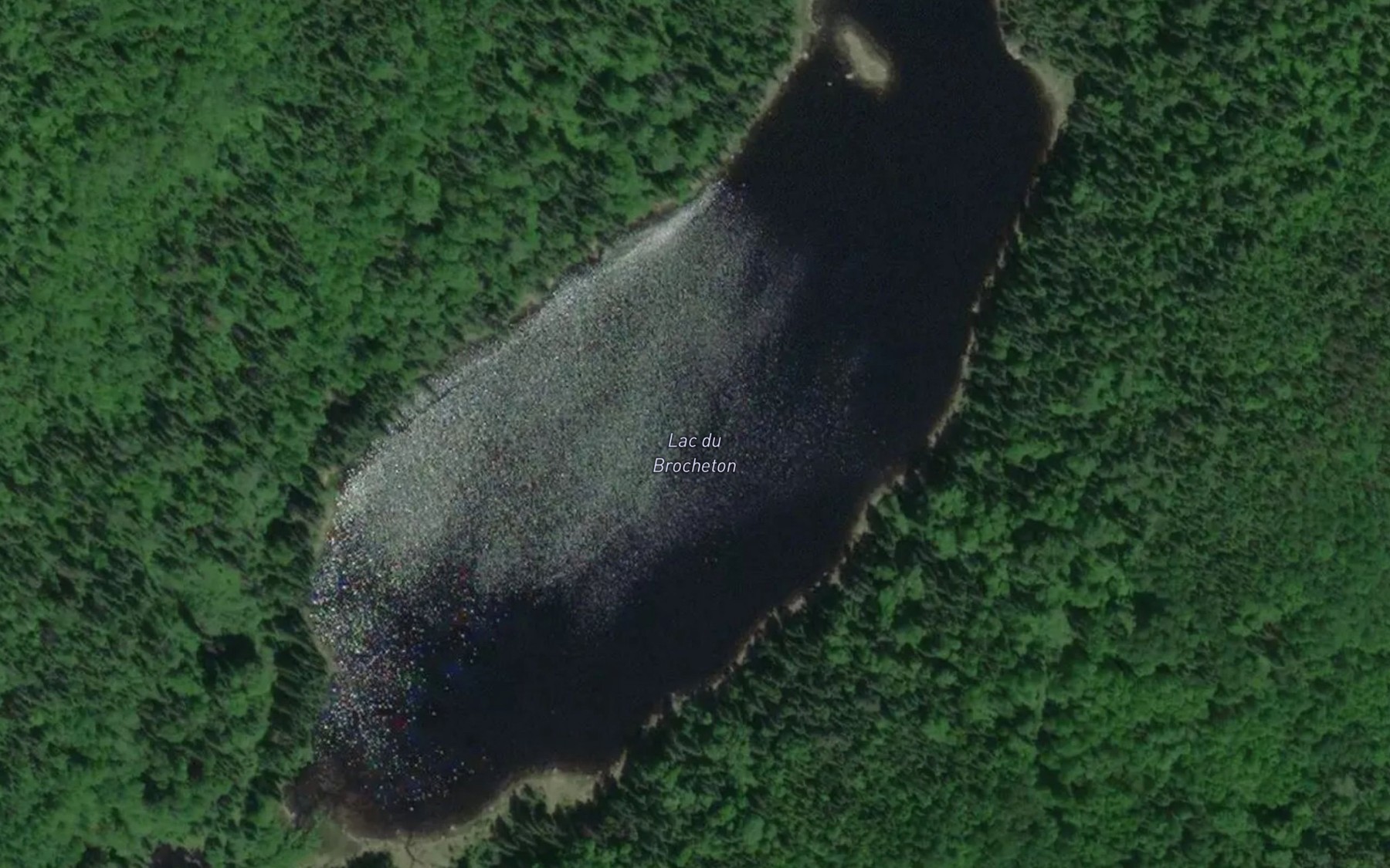 Satellite map of the Lac du Brocheton