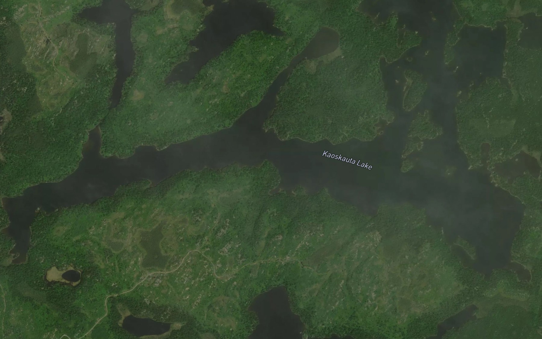 Satellite map of the Kaoskauta Lake