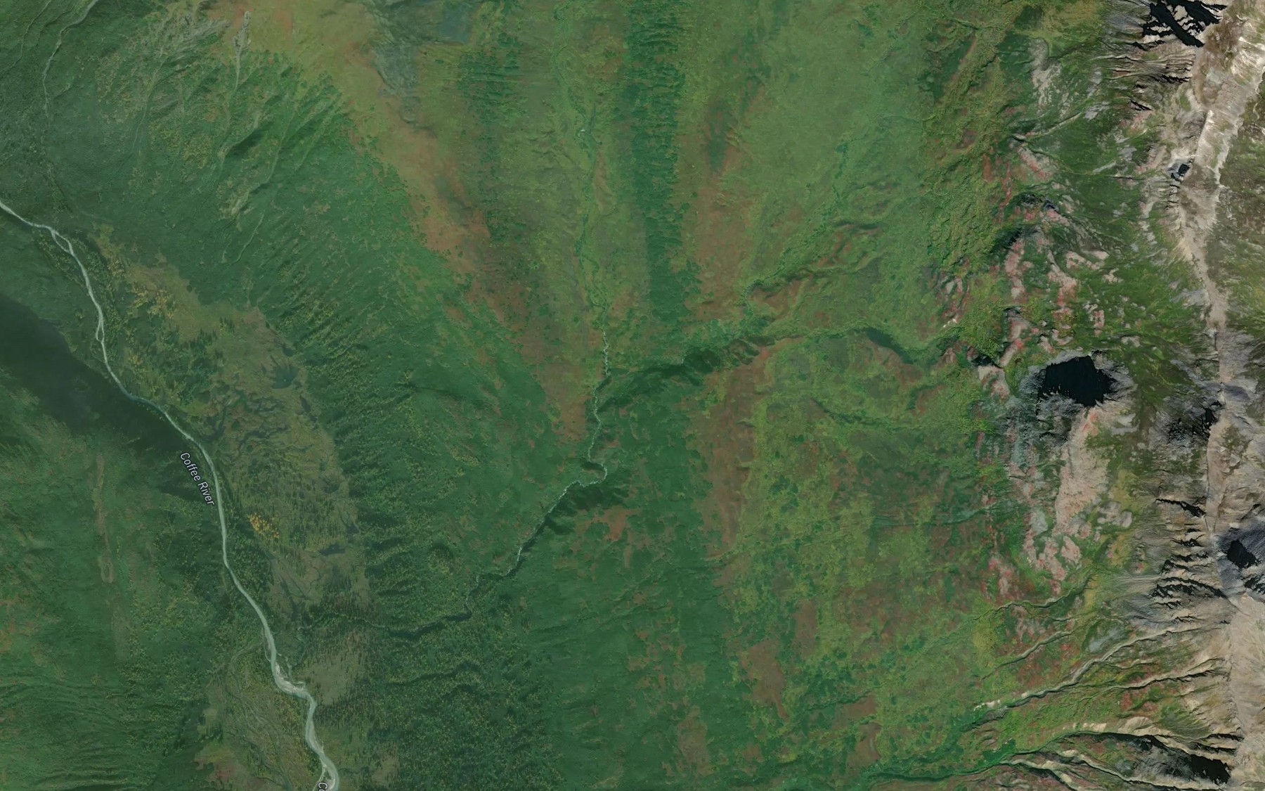 Satellite map of the Cloud Creek