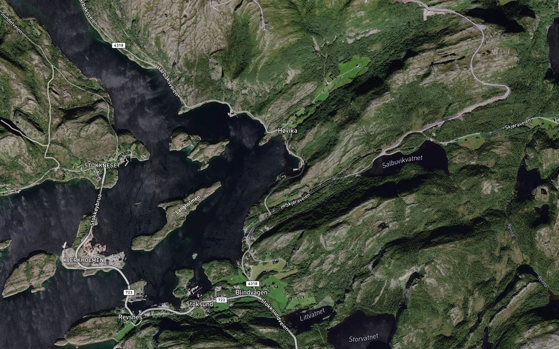 Satellite map of the Sorvika