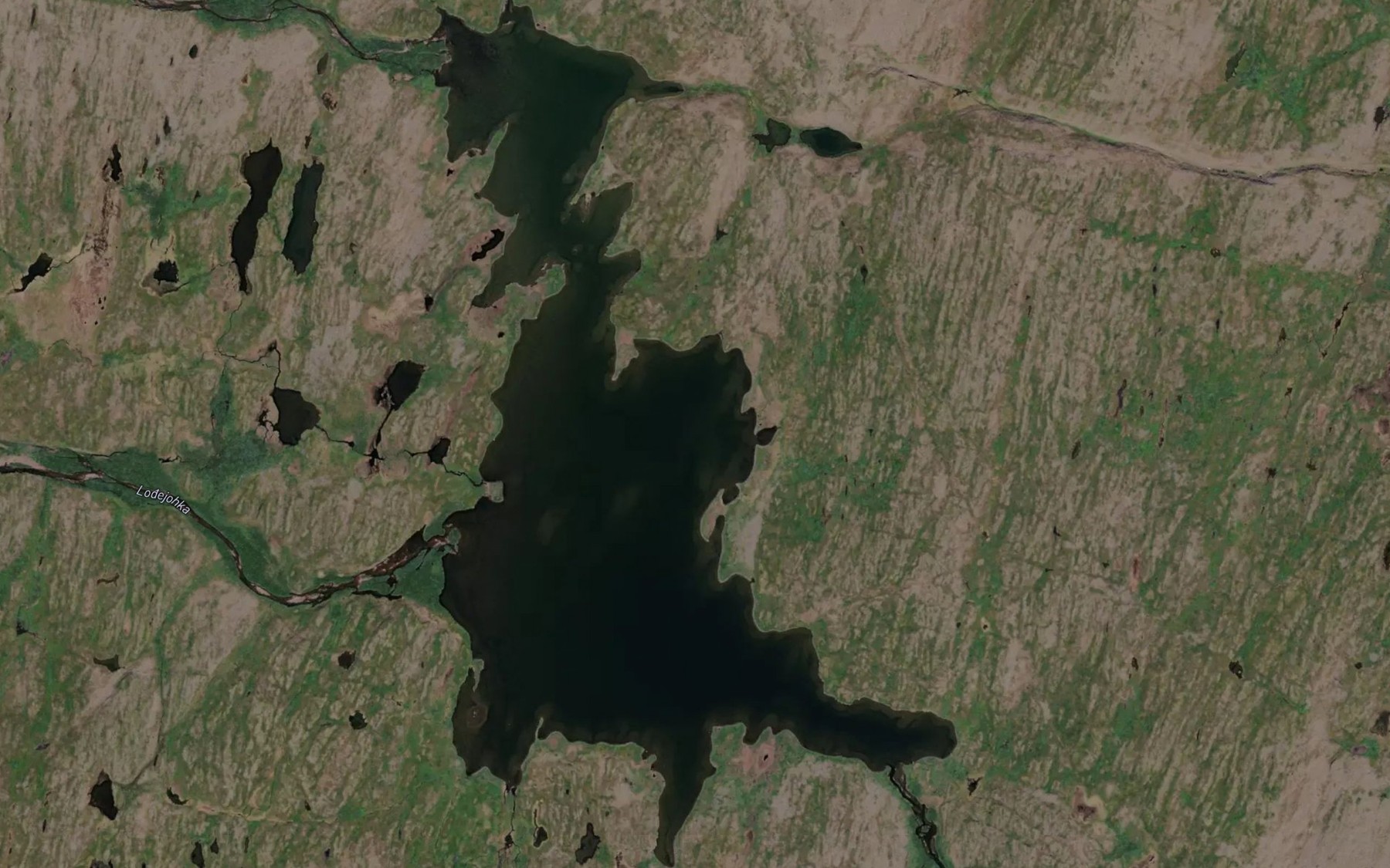 Satellite map of the Svanevannet