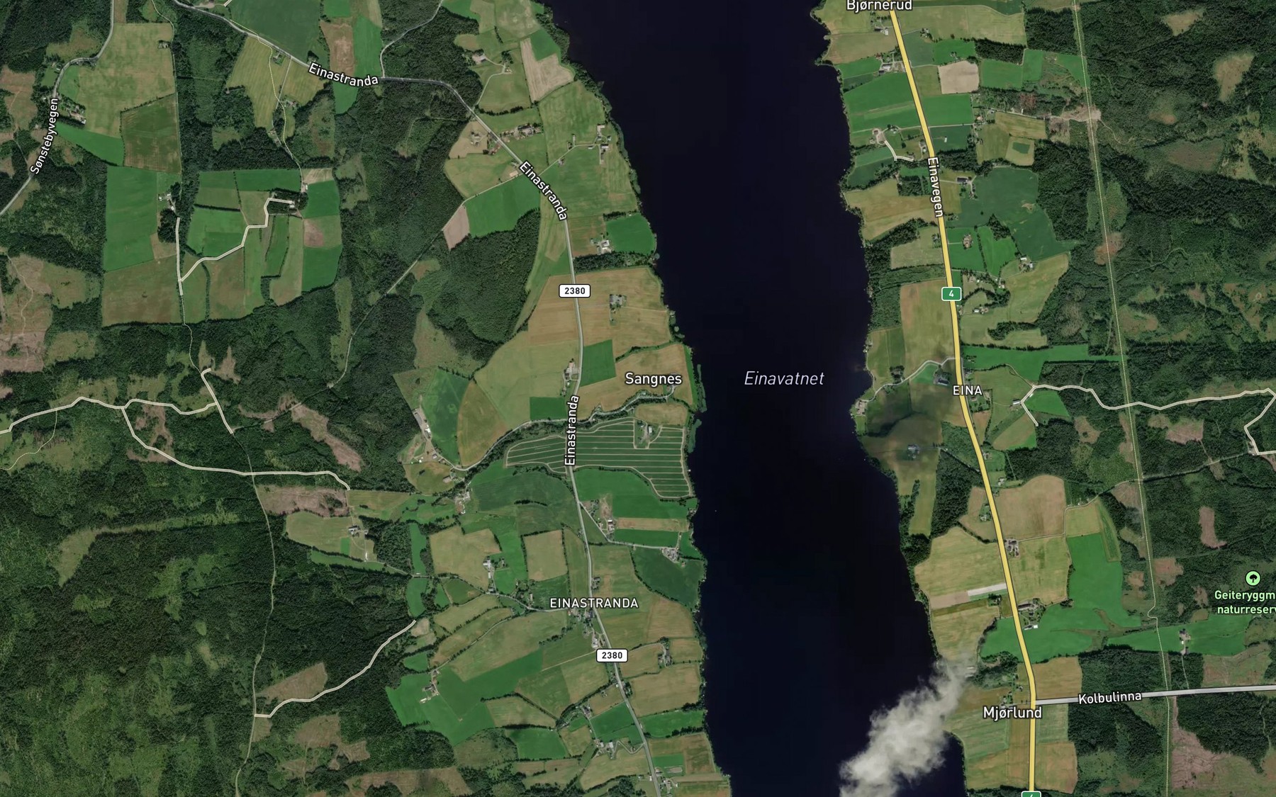 Satellite map of the Sangnaesbekken