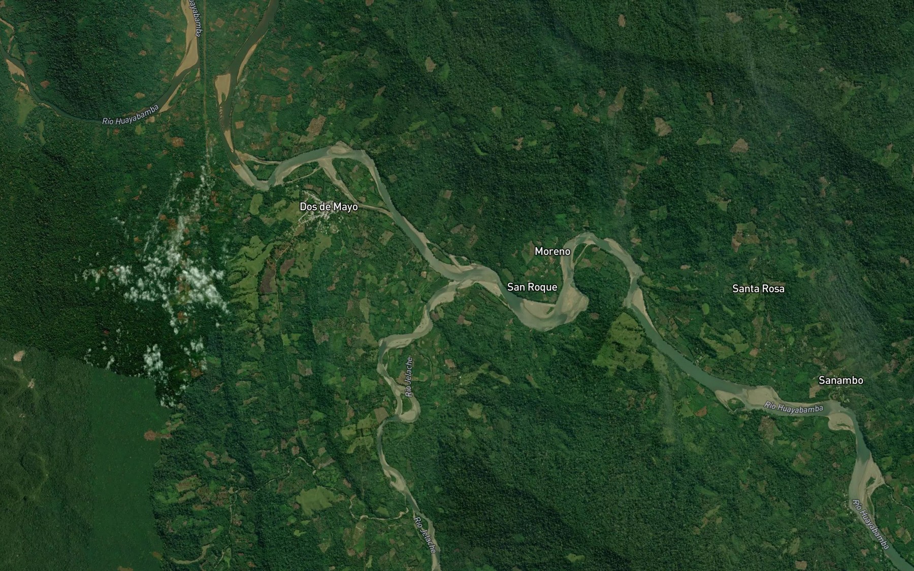 Satellite map of the Rio Jepelache