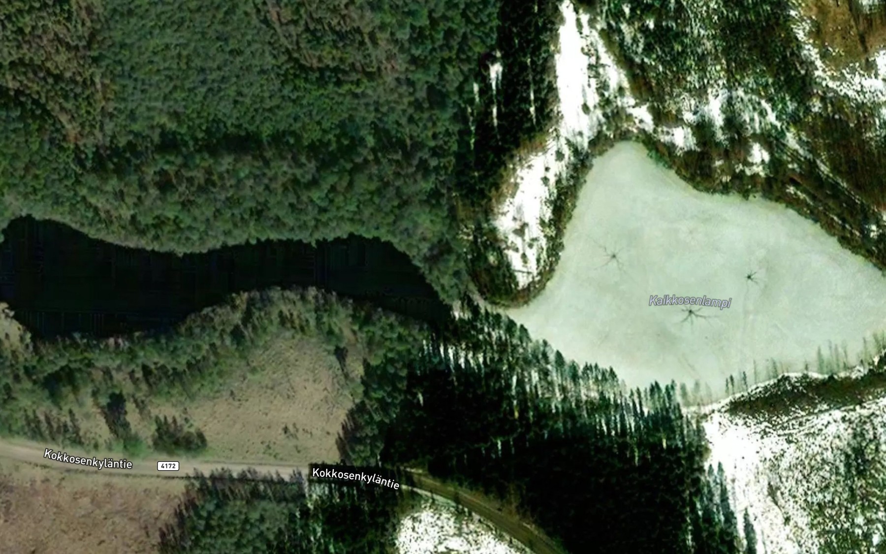 Satellite map of the Kaikkosenlampi