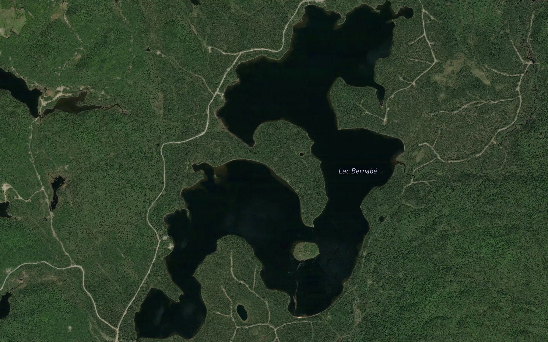 Satellite map of the Lac Bernabe