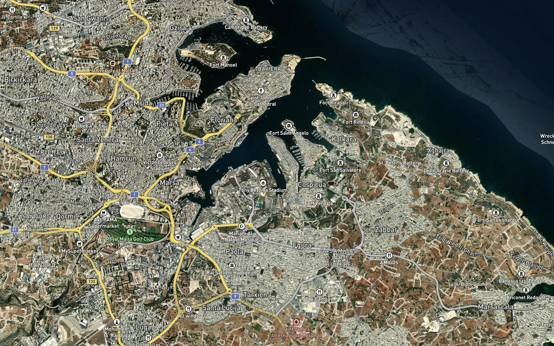 Satellite map of the Id-Dahla tal-Francizi