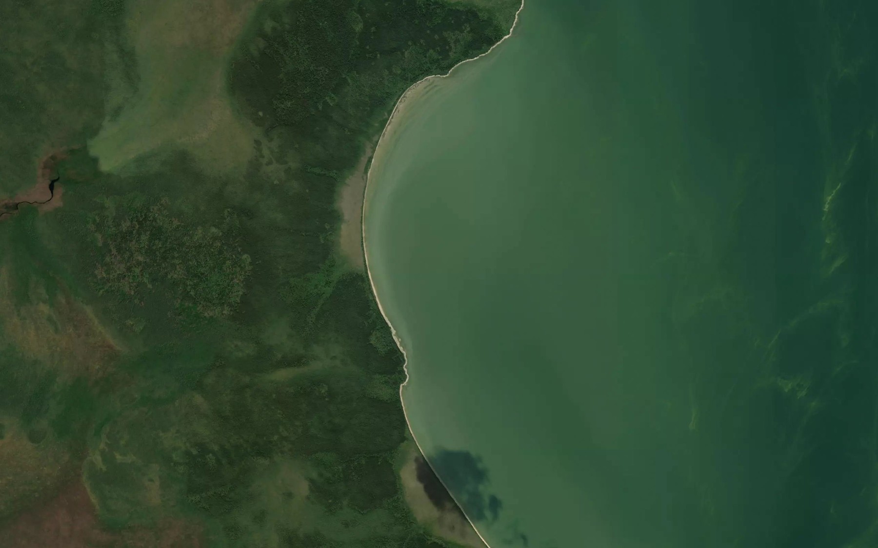 Satellite map of the Driftwood Bay