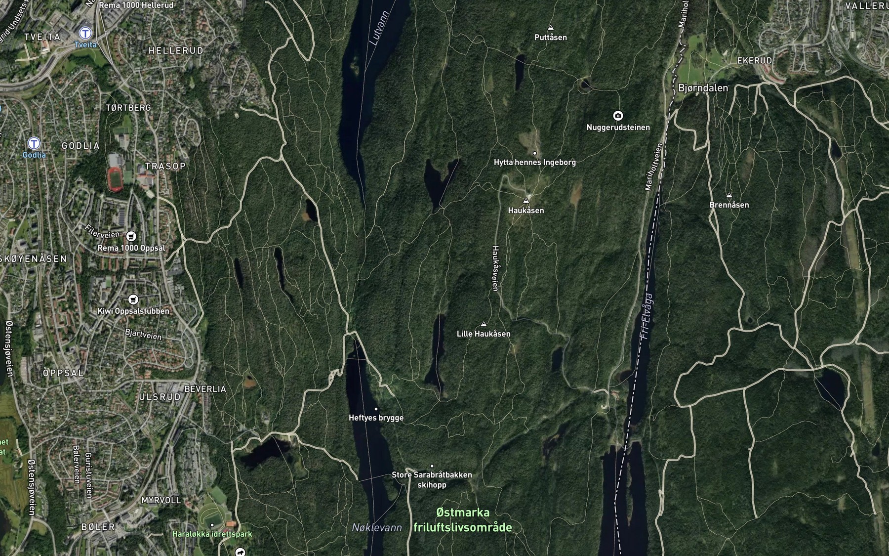 Satellite map of the Kroktjernbekken