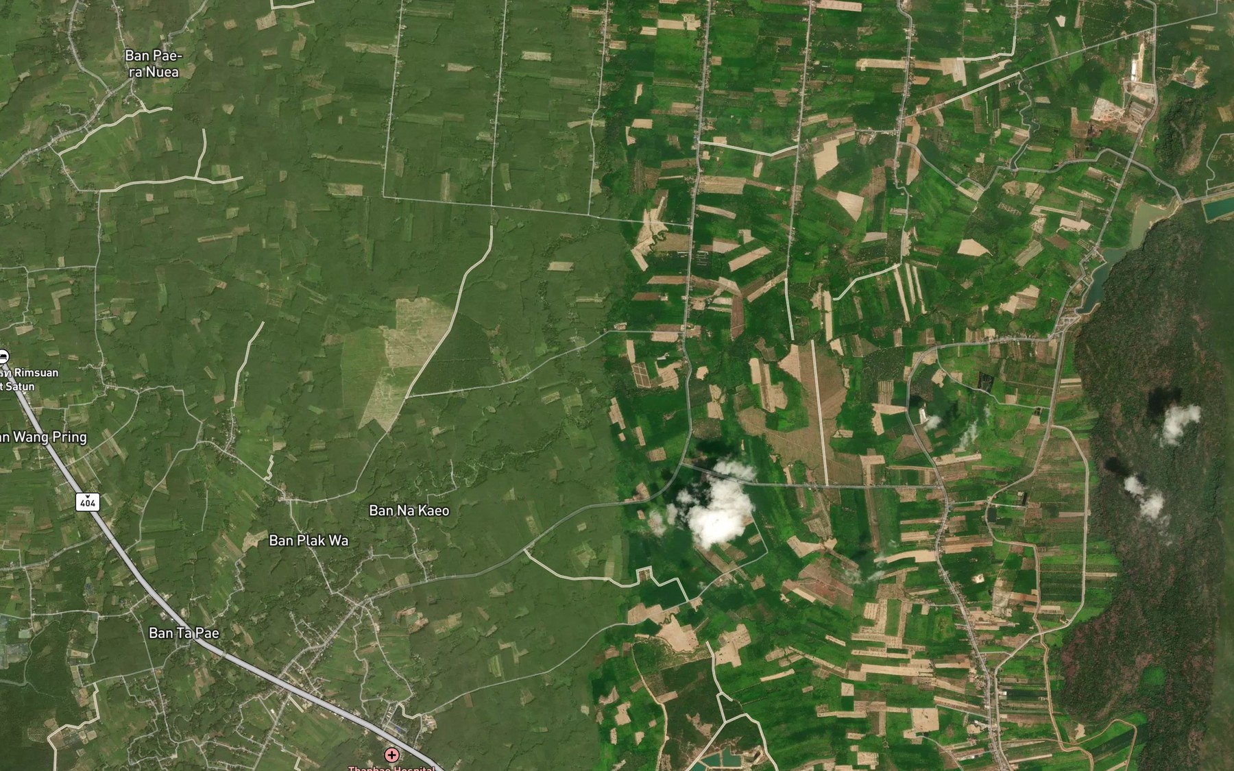 Satellite map of the Khlong Ma Chang